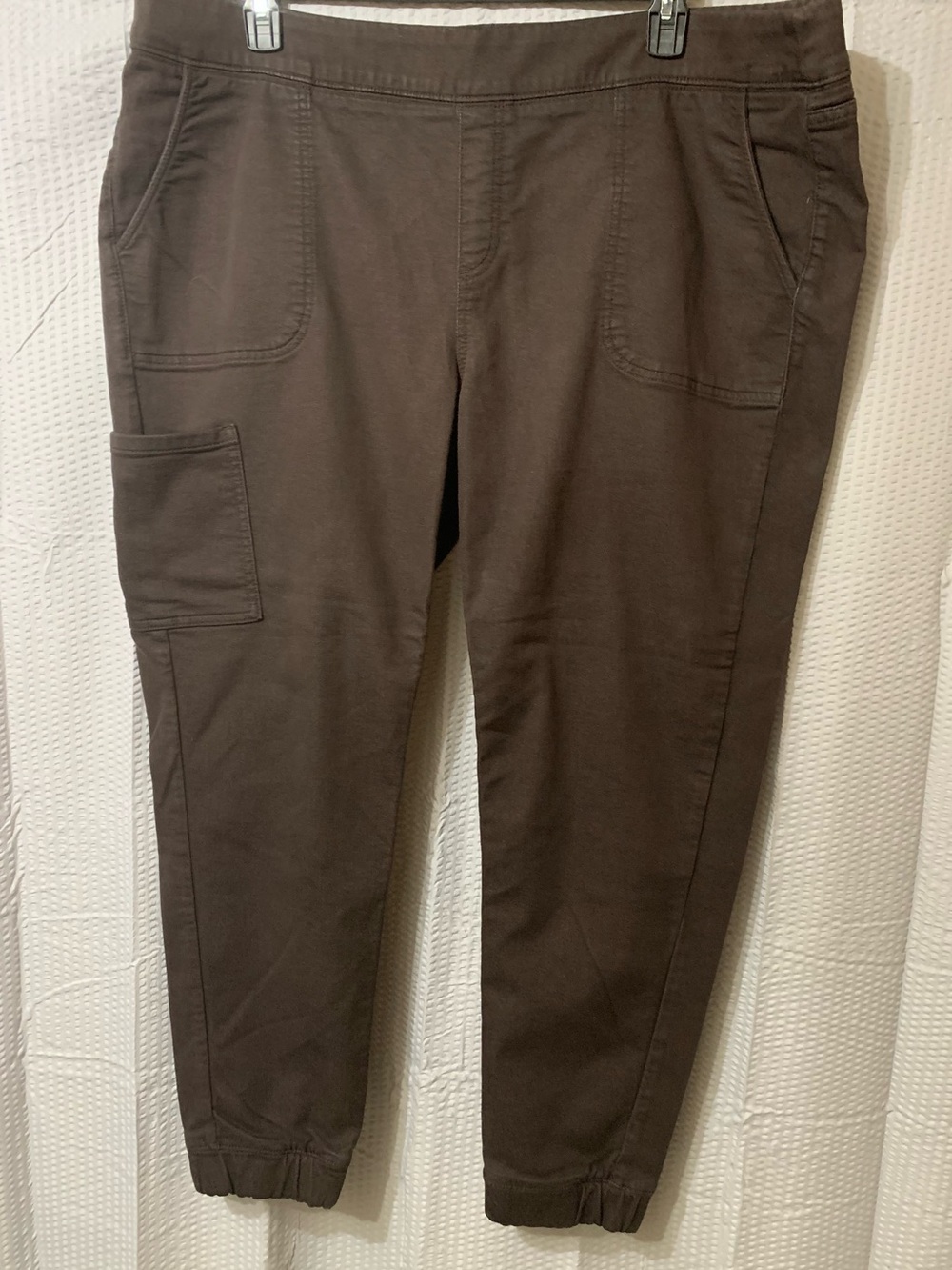Denim & Co Women’s Brown Jean Carpenter Jogger Style Pants 1X